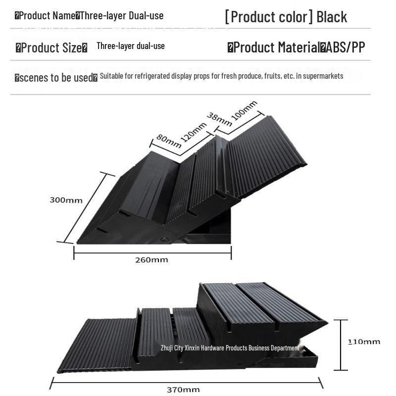 Multi-functional Tiered Stand Display with Air Curtain Freezer and Fruit Tray