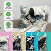 Black Butterfly Cushion Pillowcase Printed Polyester 45X45Cm Throw Pillowcover Decorative Sofa Cushion Pillowslip Home Decor