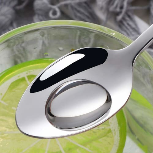 Buyit Teaspoon, Coffee Spoon, and Dessert Spoon Set of 6, 18-0 Stainless Steel, Thick Walled, 13.5cm Total Length, Silver