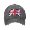 Vlajka Union Jack Spojeného království Britská džínová čepice Ležérní baseballové čepice Nastavitelná čepice Letní Unisex Baseballové čepice
