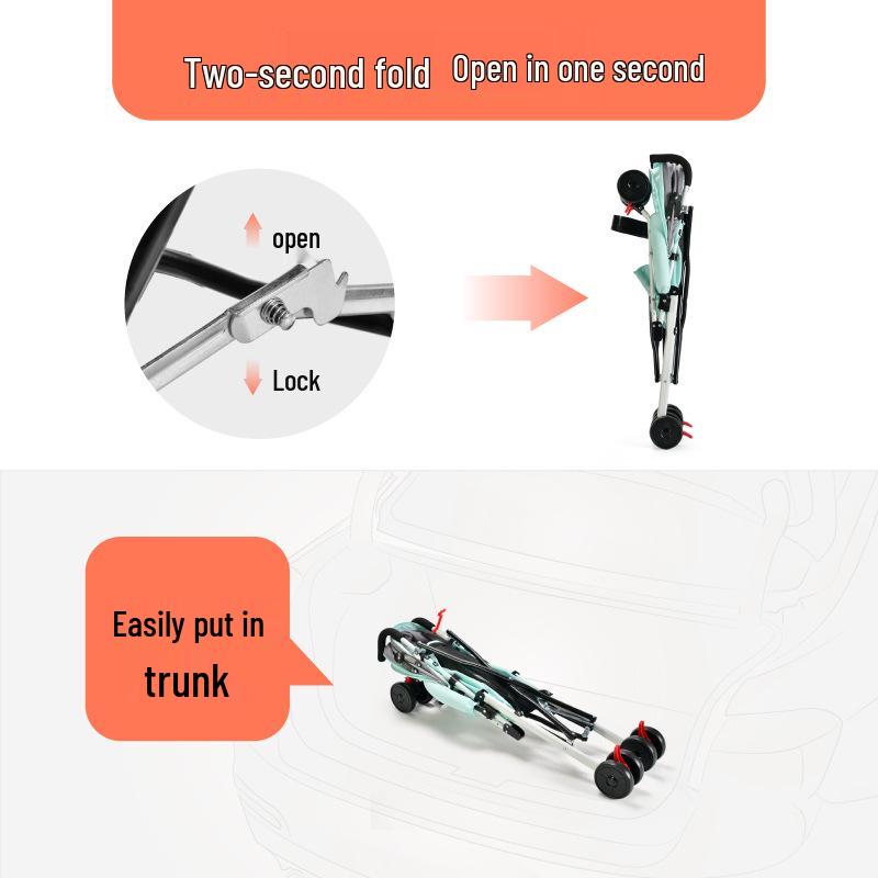 Lightweight Folding Baby and Toddler Umbrella Stroller with Recline Feature