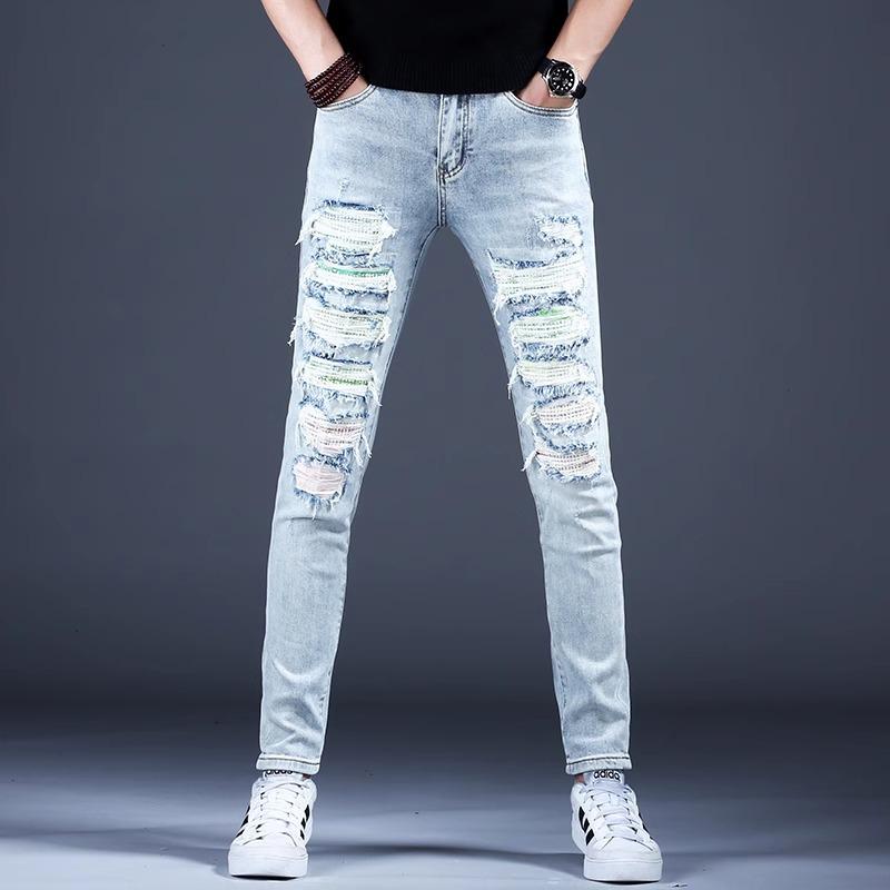 Jeans retrò estivi da ragazzo 2024 larghi affusolati