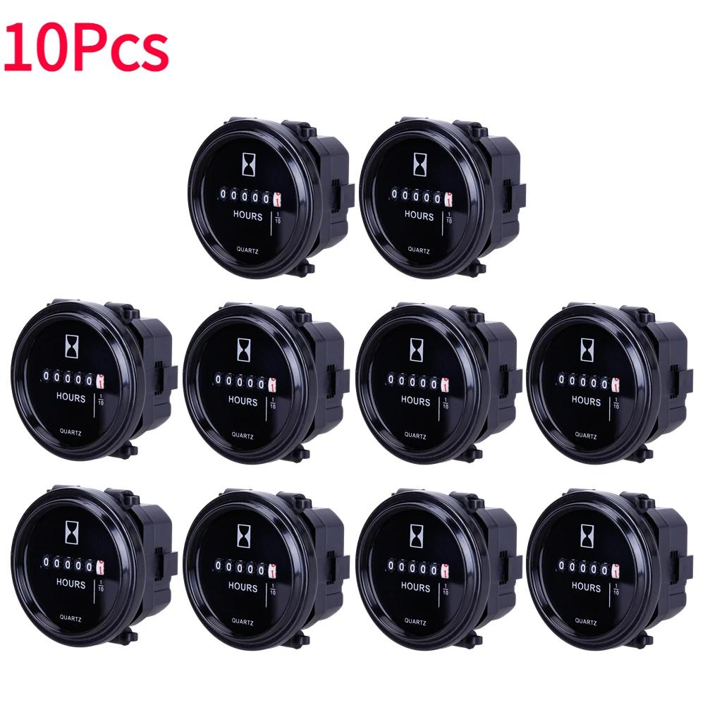 12v 24v 36v Hour Meter for Marine Boat Engine 2" Round Waterproof Gauge Motorcycle Car Truck Mechanical Hour Meter Counter Timer