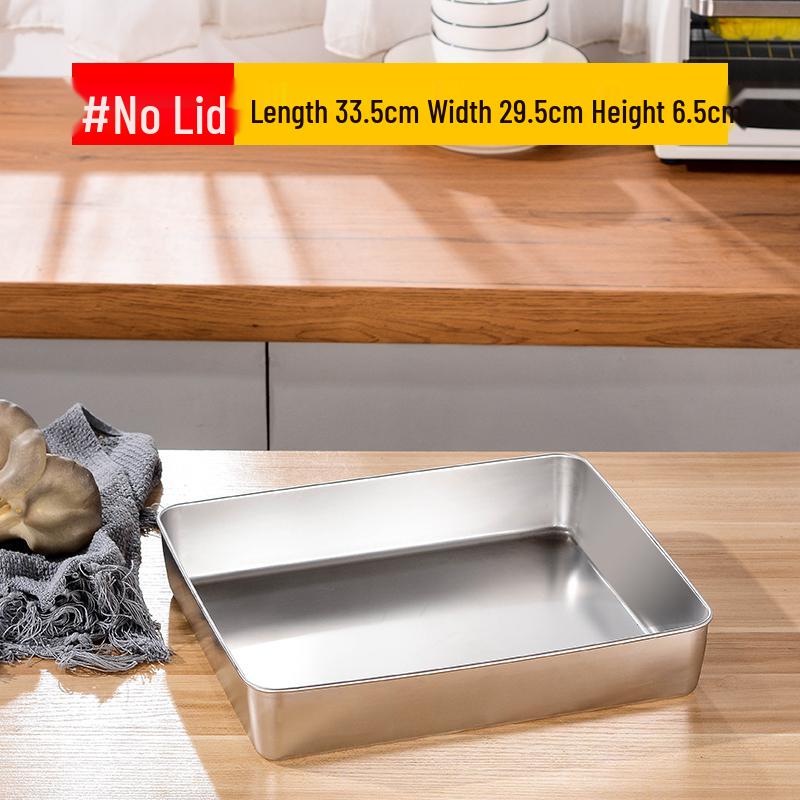 304 Stainless Steel Square Baking and Serving Tray