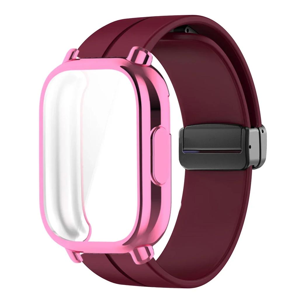 Magnetisches Silikonarmband + Hülle für Xiaomi Redmi Watch 5 Active Lite Smartwatch Armband und Hülle für Redmi Watch 5 Active Lite