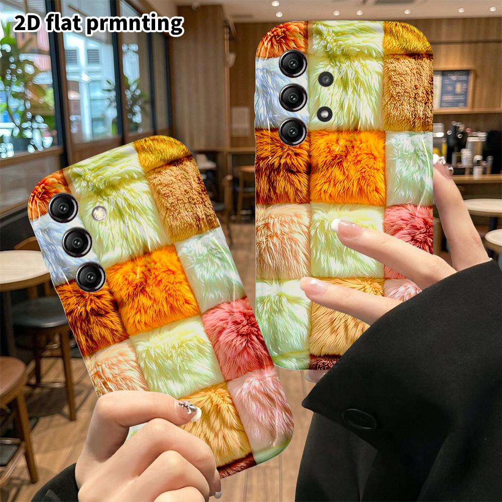 Telefonkasten: 2D flach, geeignet für Samsung Galaxy A34 A35 M05 M06 S20 S22 S21 FE Plus 5G Schutzhülle, aus langem Plüschstoff gefertigt, perfektes Weihnachten