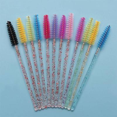 Solid Eyelash Brush Tools Crystal Stem Portable Makeup Brush Beauty Tool 100 Disposable Makeup Nylon Faucet