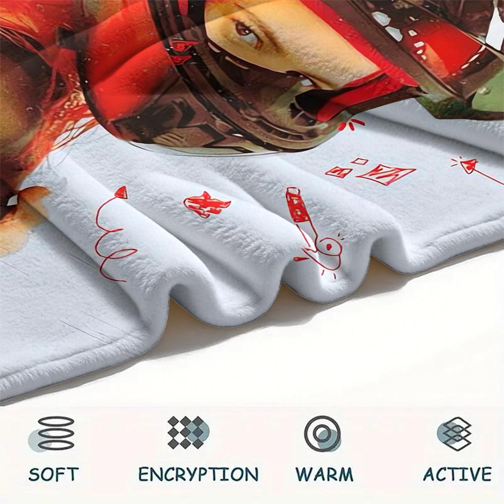 1Pc Alien Earth Print Flannel Blanket, High Quality Comfortable for All Seasons, Home Decor, Warmth and Comfort, Perfect for Christmas Gifts