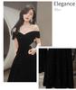 Elegant Women's Black One-Shoulder Evening Gown, Luxurious Banquet or Annual Meeting Dress, Niche High-End Style, Stunningly Beautiful.