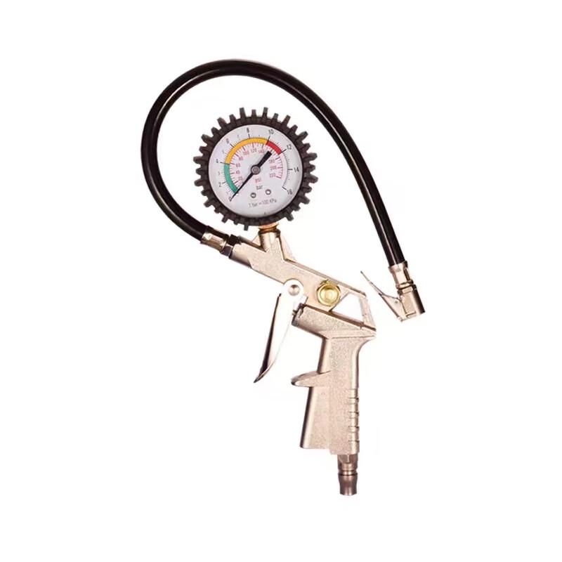 Universal Tire Inflator with Pressure Gauge