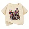 Vintage Dog Retro Graphic Kids Tshirts Summer Short Sleeve Tees Cartoon Animal Boys Girls Clothes Kawaii Tops Children Tshirt