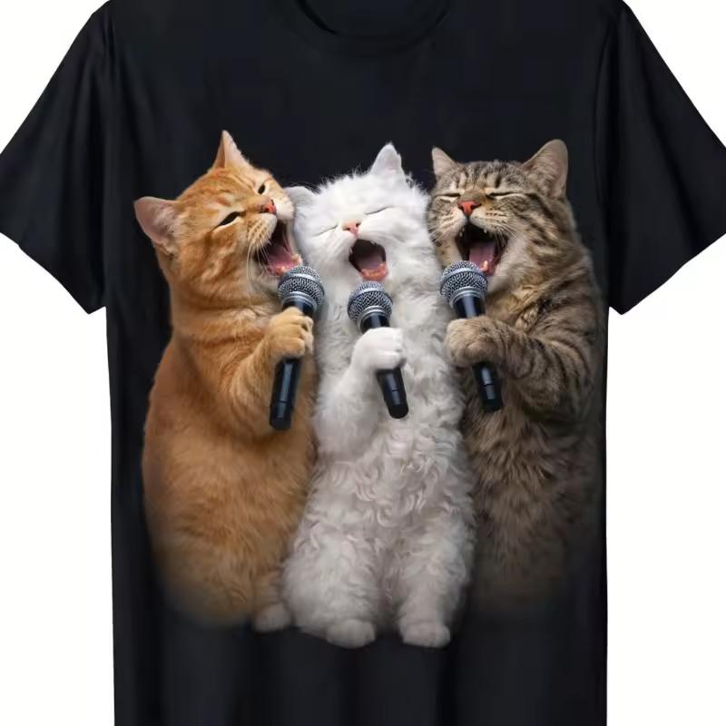 Funny Elements Valentine's Day 2026 Plus Size Men's Round Neck T-shirt, Retro Humorous Summer New Unisex Casual T-shirt