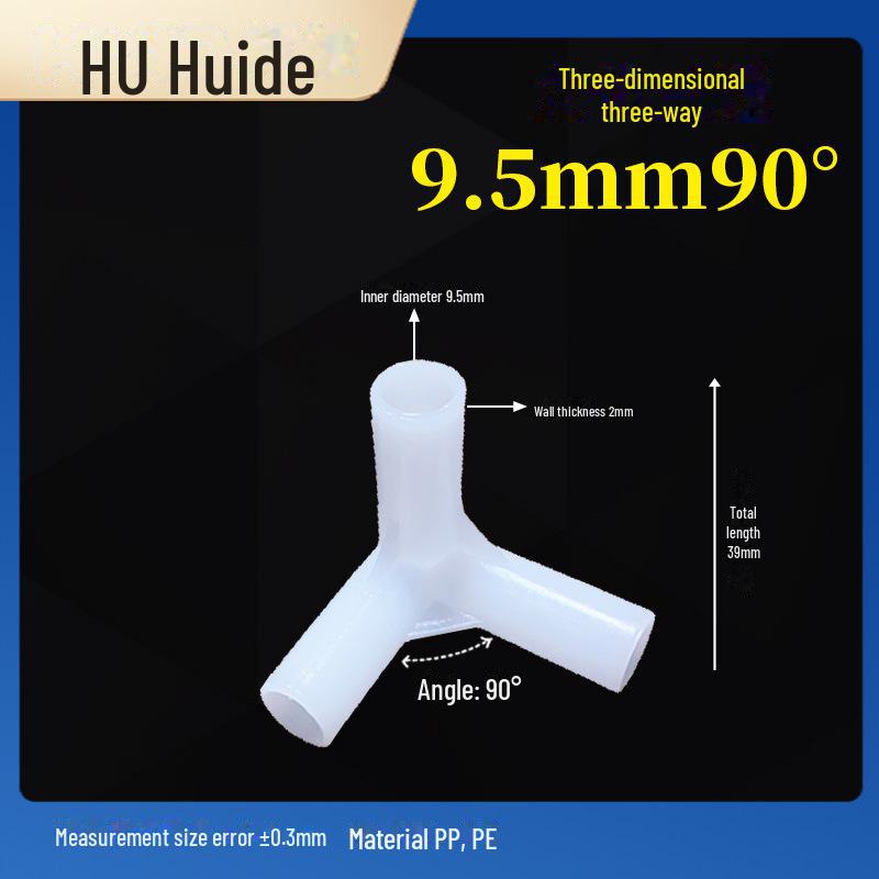 Three-Dimensional Plastic Right Angle Joint Connector for Tent and Studio Accessories