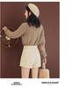 Women's High-Waist Wide-Leg Woolen Shorts - Versatile Winter Layering Pants for Plus Size