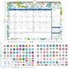 2026 Wall Calendar 12 Month - 15”*11.8” Large Wall Calendar 2026 with Stickers Thick Paper Hanging Calendars for Family Home Office School Flower
