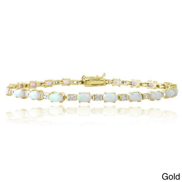 Opal Tennis Bracelet -925 Sterling Silver
