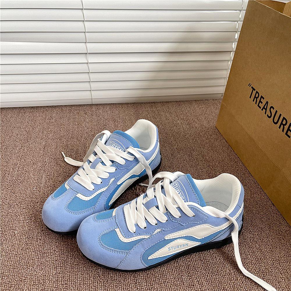 2025 Blue Couple Retro Mesh Racing Shoes for Men & Women: Trendy Autumn Versatile German Trainer Inspired by Forrest Gump 36