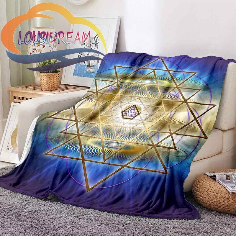 Blume des Lebens Flanell-Kaschmir-warme und weiche Modedecke Plüsch-Sofabettdecke Überwurfdecke für Picknickdecke