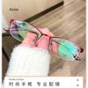 Myopia Glasses Women Fashion Glasses Metal Half Rim Oval Eyeglass Frame For Prescription Lenses Reading