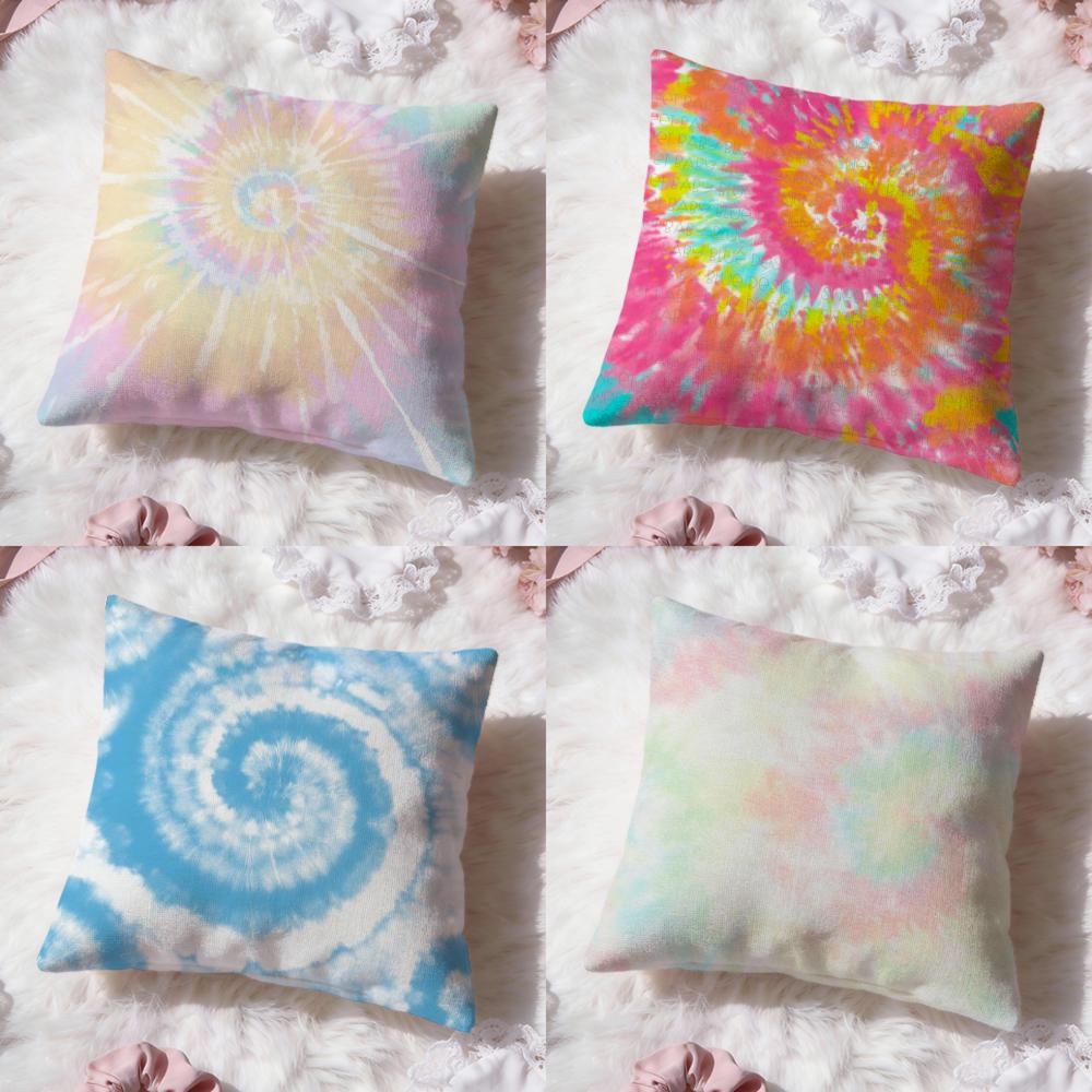 Tiedye Cushion Cover Premium Comfort Reversible Pillow Cove Two in One Design for Any Room Car Interior