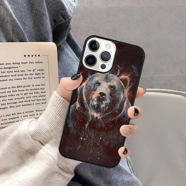 Grizzly Bear Animal Phone Case Cover for iPhone 17 Air 16 16e 15 13 14 11 12 Pro Max Plus  coque fundas Shell