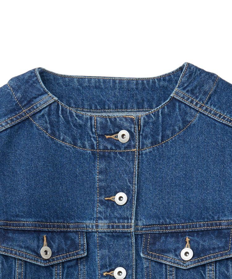 Music Denim Indigo [earth & Ecology] Outerwear, No-collar Jacket, Women's,