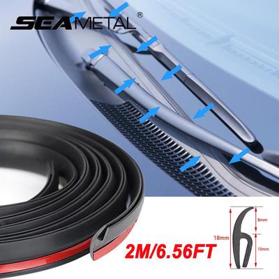 2m H Type Car Windshield Rubber Seal Strip Self-adhesive Auto Front Window Sealing Strips Dustproof for Car Accessories
