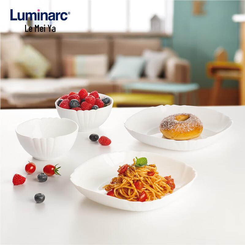 Luminarc Lou Tesa Opal Glass 4-Piece Dinnerware Set