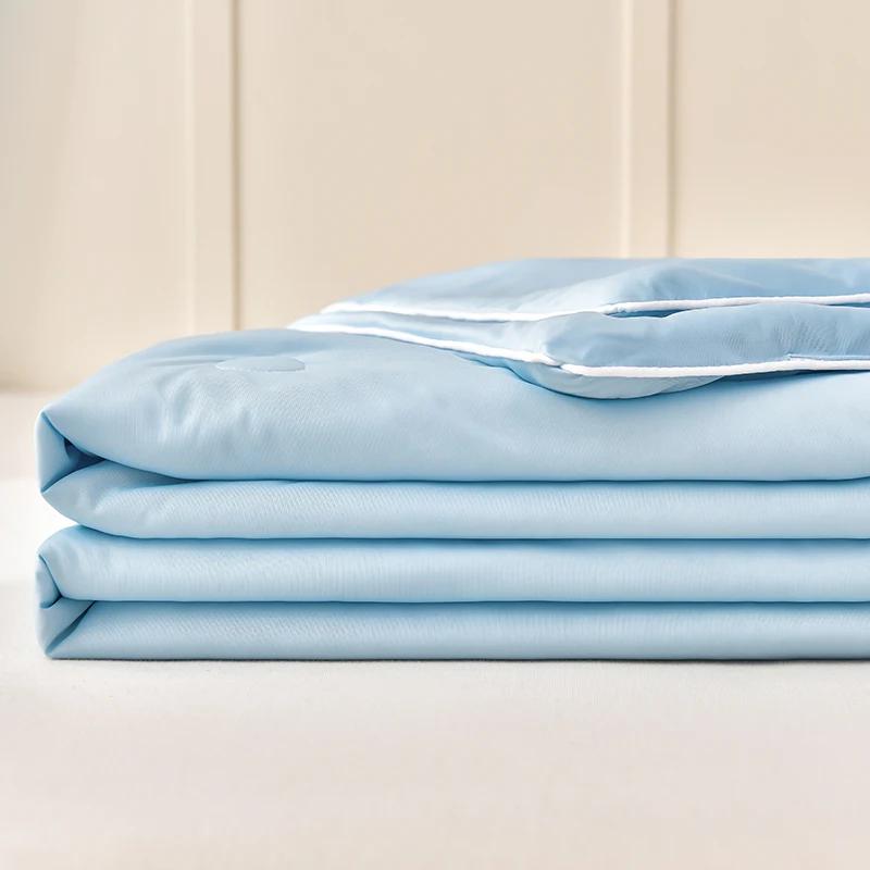 Ice Silk Air Conditioning Quilt Washable Summer Quilts Adult Kids Duvet Home Textiles Luxury Bedding Queen King Size Blanket