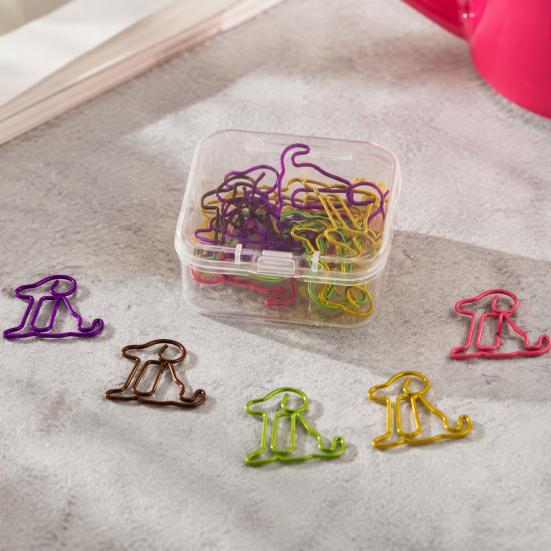 Cute Book Markers for Readers 20PCS Shaped Paper Clips, Bone/Duck/Dog/Cat Shape, Decorative Funny Bookmarks Students Metal Fasteners Office And School