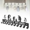 Key Holder Hooks Organizer Hanger Rack Wall Mounted with Screws Anchors Home Metal Decor for Entryway Front Door Hallway