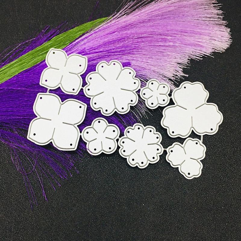 Floral Cutting Dies Embossing Die Cuts Template for Kid Gift Card Making DIY Paper Craft Scrapbooking Photo Album
