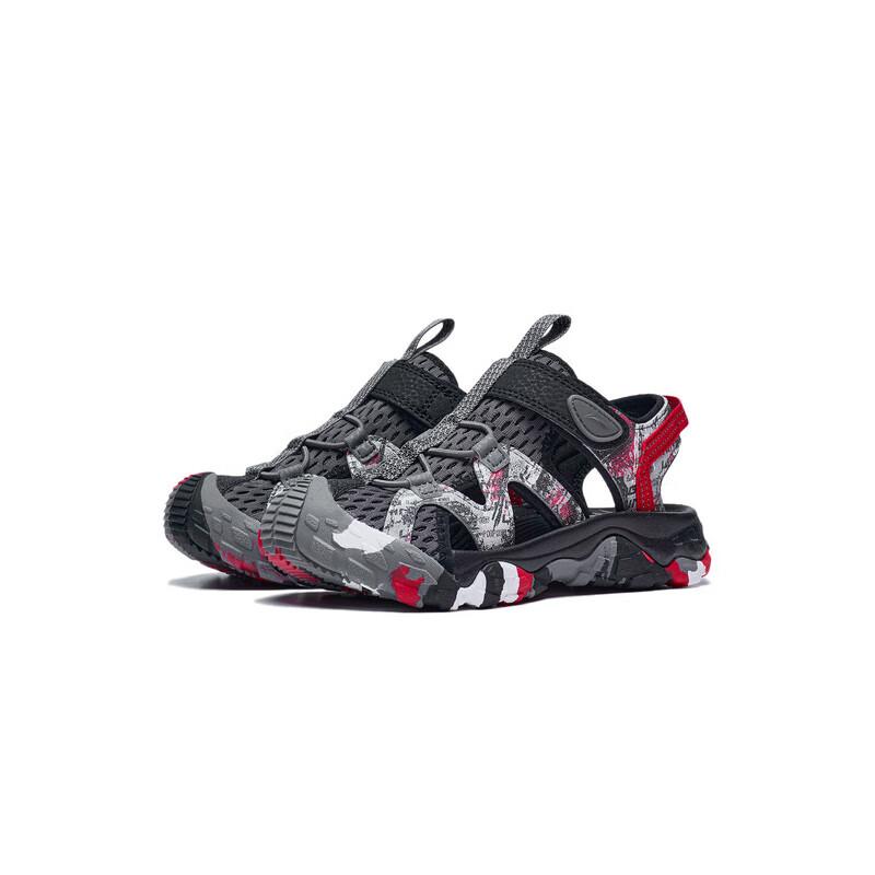 Li Ning Kids Trekking 1.5 Sports Trend Shock Absorption Rebound Wear-Resistant Lightweight Non-Slip Sandals Kids Sandals Vermilion YKKT004-7