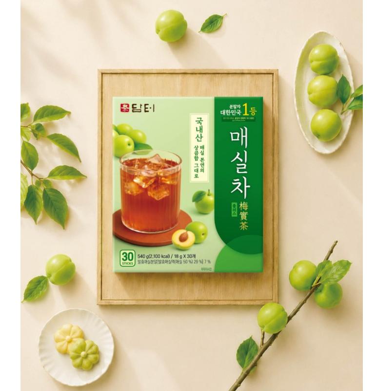 DAMTUH Plum Tea Plus 30 Sticks Sweet & Refreshing Korean Fruit Tea