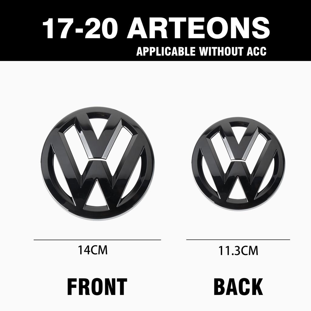 2PCS Car Hood Front Grille Emblem Rear Trunk Lid Cover Sticker Auto Accessories for Volkswagen VW Tiguan 2017 2018 2019 2020 HN5F