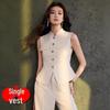 2026 Spring/Autumn Women's Wide-leg Pants & Vest Set with Starry Cape Top