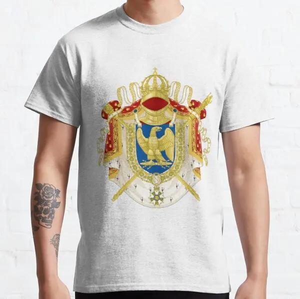 Fhench History Napoleon Coat of Arms Men T-Shirt Short Sleeve Casual 100% Cotton O-Neck Summer Tees