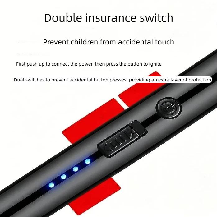 Kitchen Usb Electric Arc Lighter Rechargeable Windproof Bbq Flameless Plasma Candle Long Lighters Hose Gas Stove Ignition Gun