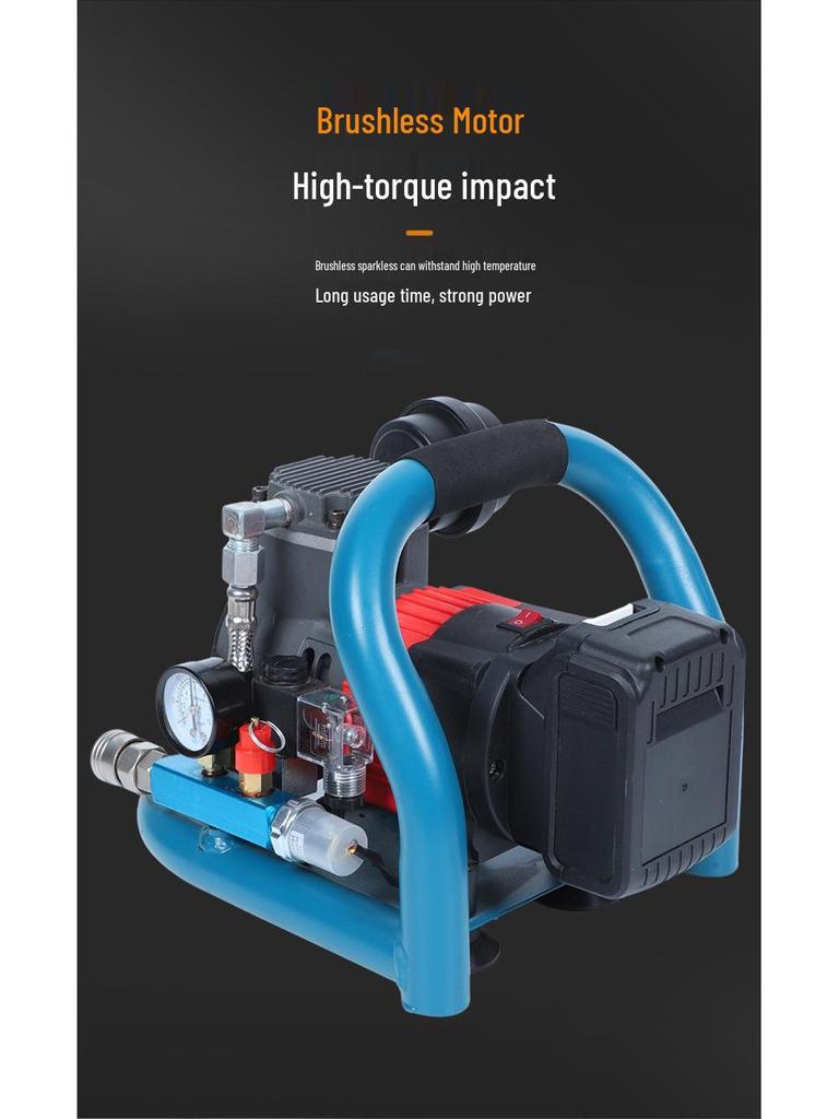 Portable Car Air Compressor with Lithium Battery and Wireless Charging