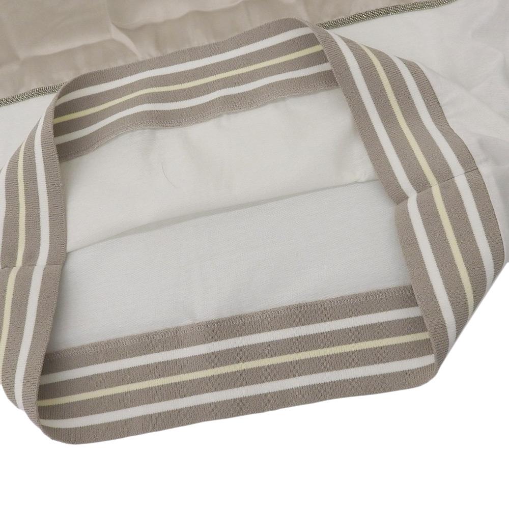 FABIANA FILIPPI Beautiful Cotton Satin Switching Blouse Top for Women Greige/white XXS Tops XXS Greige/WhiteUsed