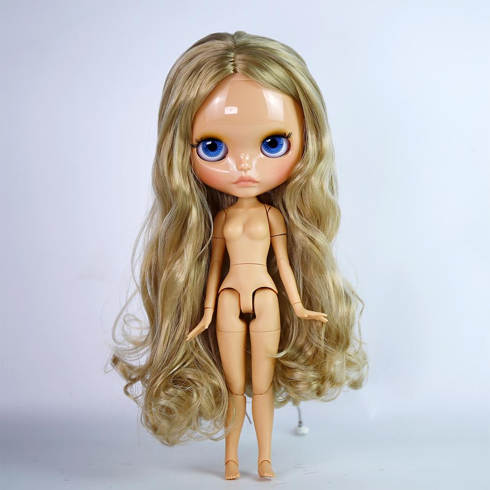 Icy Dbs Blyth Doll 19 Joints 30cm Body Bjd Doll Matte Face Glossy Face Tan Skin Beep Lips Hand-Painted Makeup Diy Hair Girl Gift