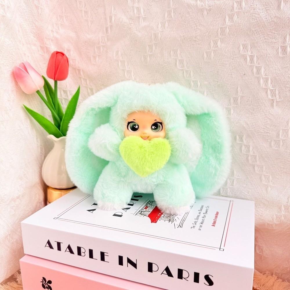 Bag Hanging Rabbit Plush Keychain Big Ear Car Key Ring Cartoon Bunny Doll Pendant Backpack