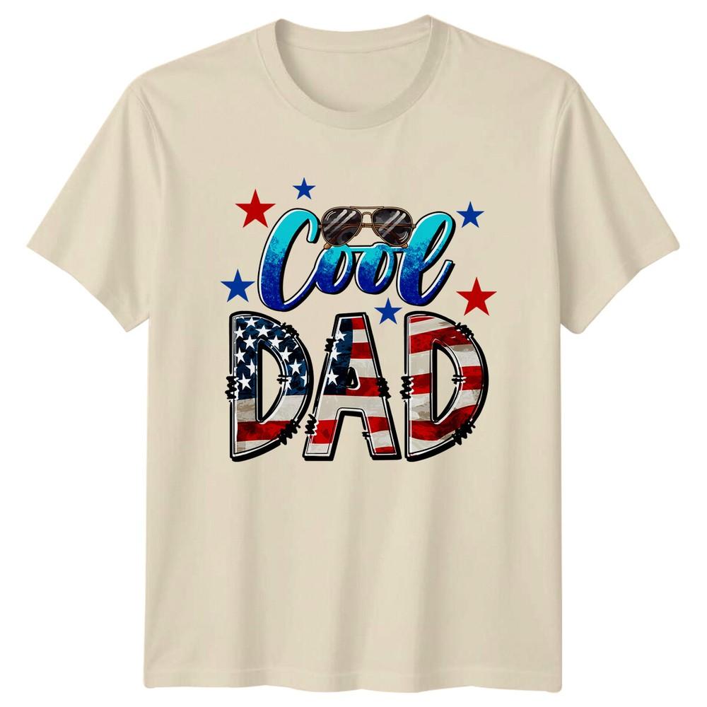 Cool Dad American Flag Sunglasses Fathers Day TShirt