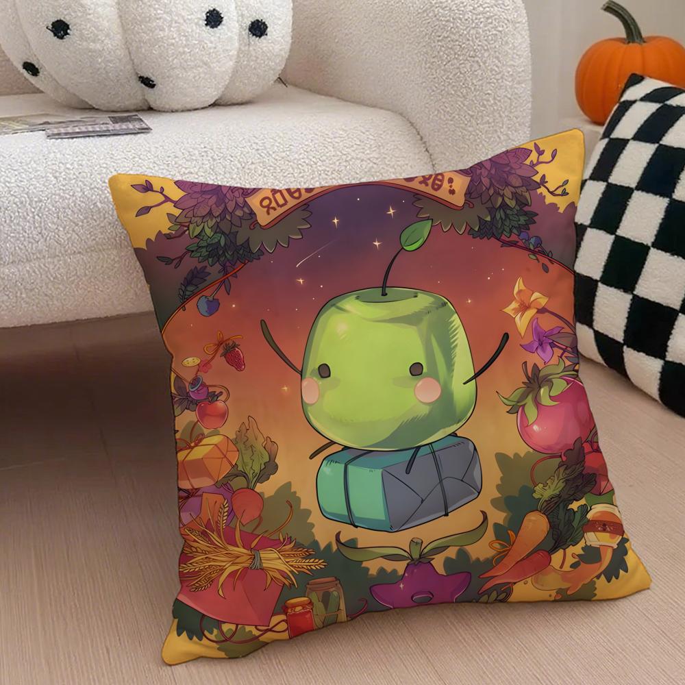 Stardew Valley Pillow Game Character Cushion Cover Throw Pillow Cover Hidden Button Durable Polyester Chair Cushion