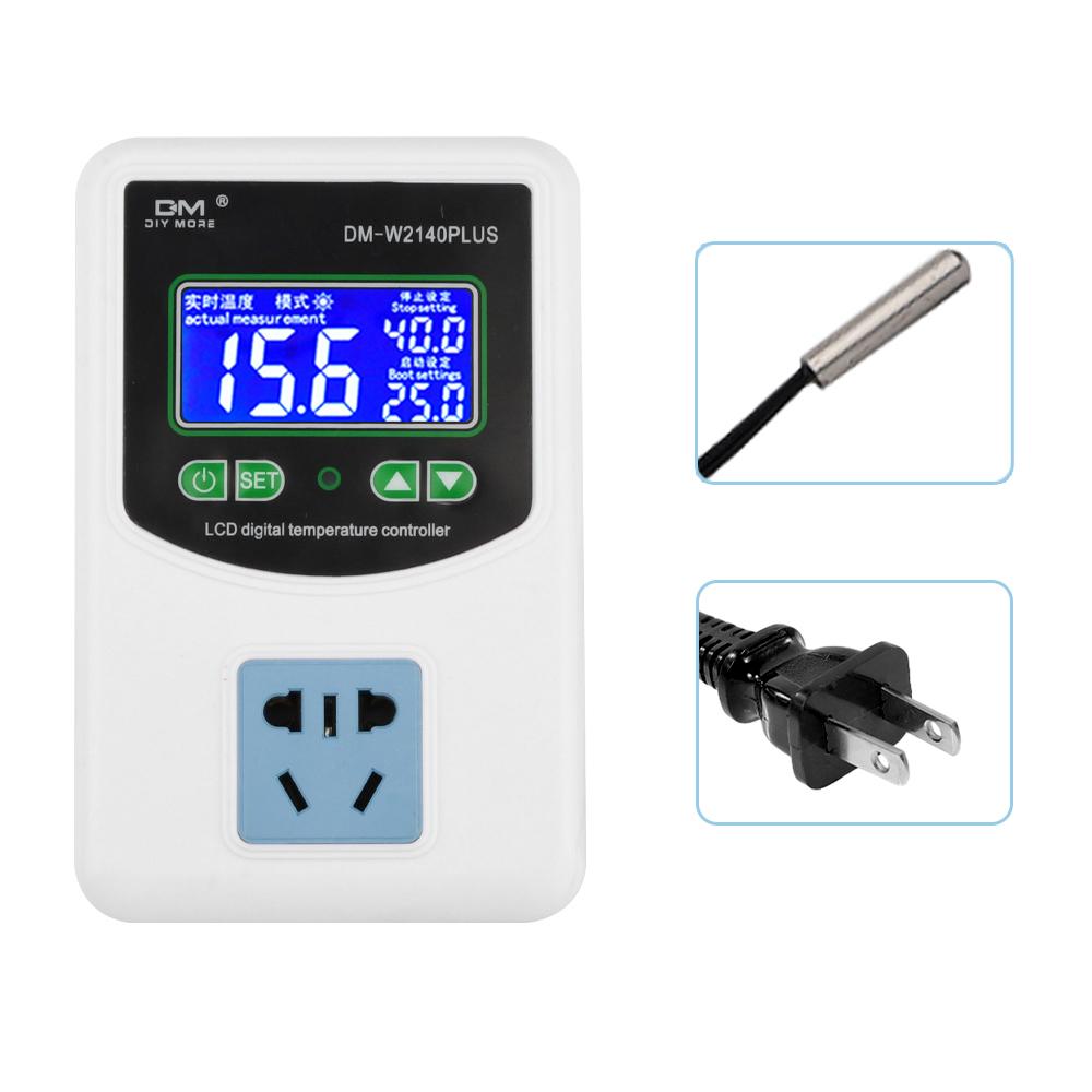 AC110-220V 3500W Socket Digital Temperature Controller High Accuracy Heating Cooling NTC Sensor Temp Control Thermostat ℃/℉