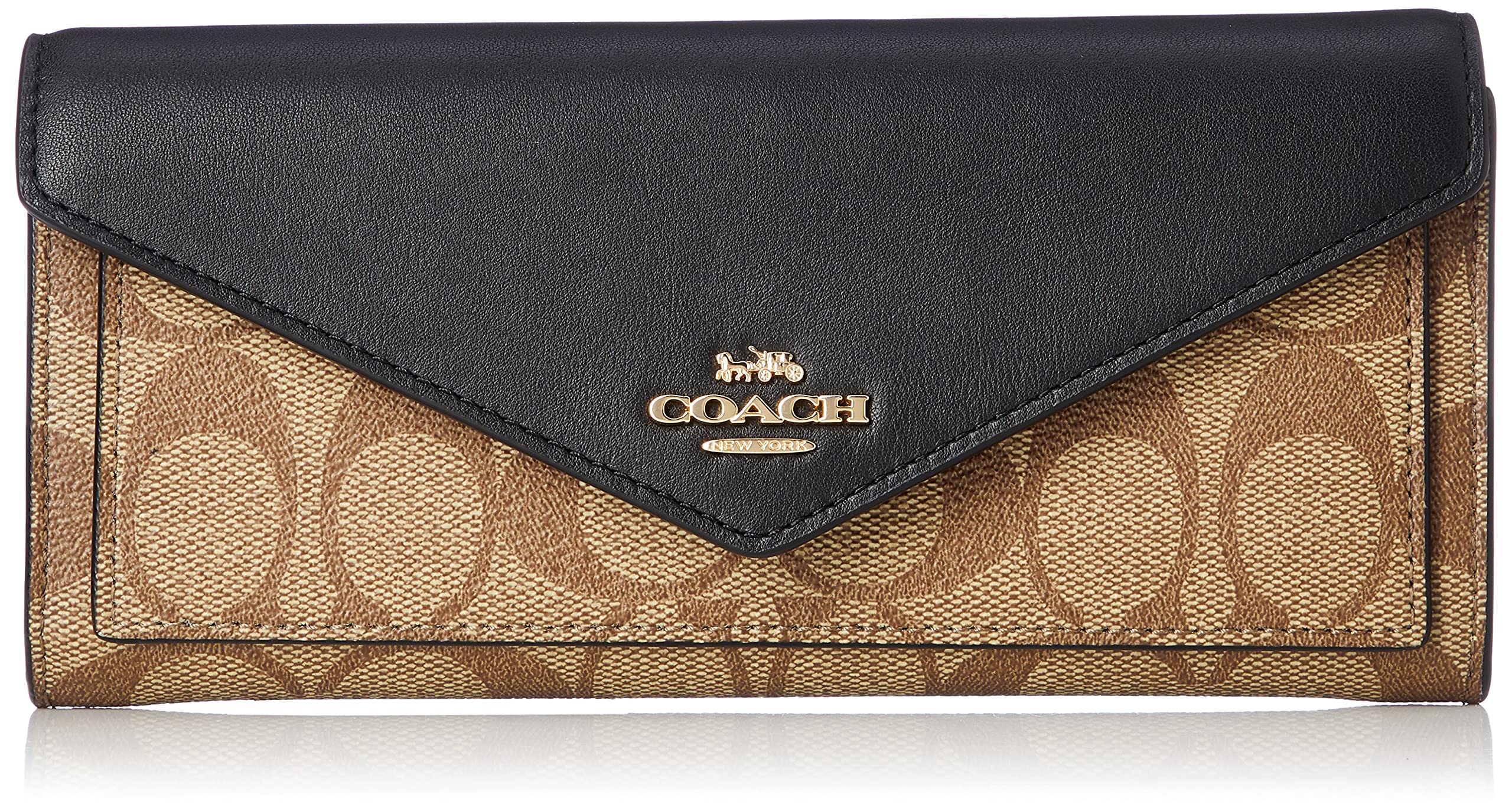 

Long Wallet 3034 [Coach] Women s Im/Khaki/Black [Item]