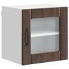 Wall Mounted Glass Cabinet LUCCA 2 Pcs Brown Oak 40 X 31 X 40 Cm