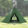 6 Men Tipi Tent with Carry Bag - Green