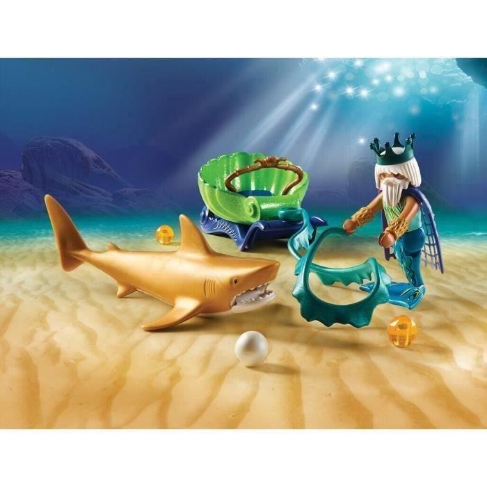 Playmobil - 70097 - magic les sirènes - roi des mers avec calèche royale