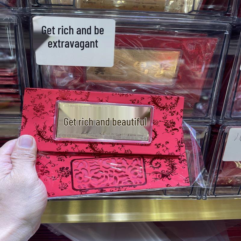 Year of the Horse 999 Gold Note 10mg - New Year Valentine's Gift for Men & Women In Red Envelope